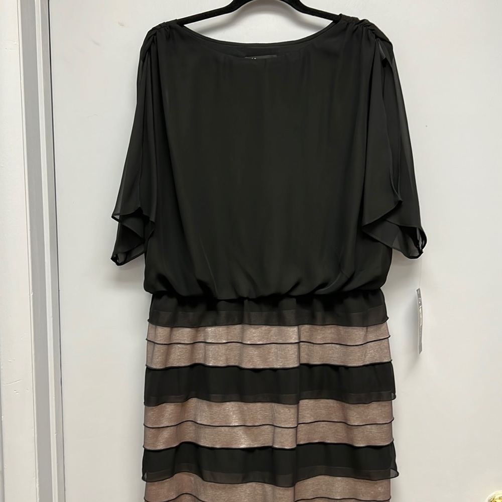 S.L.Fashions Short Dolman Sleeve Chiffon Dress